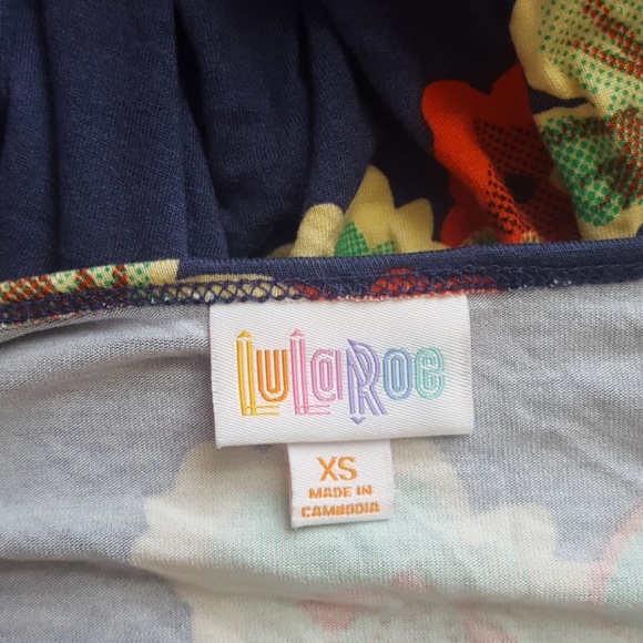 Lularoe Floral Blue Irma Top - Picture 5 of 6